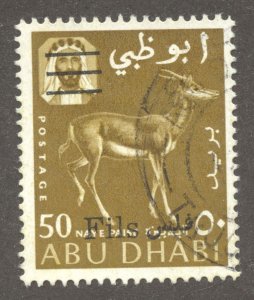 Abu Dhabi Scott 20 ULH - 1966 50f on 50np Surcharge - SCV $32.50