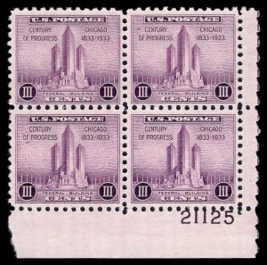 USA 729 Mint (NH) Plate Block of 4