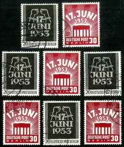 Germany Stamps # 9N99-100 Used Lot Of 4 Sets Scott Value $104.00