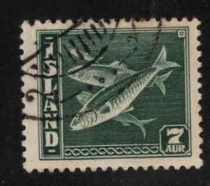 ICELAND Scott 220 Iceland 220 Used 1939 7a dk grn Codfish CV $12.00