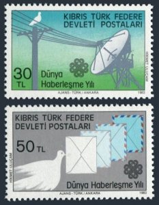 Turkish Cyprus 132-133,MNH.Michel 132-133. World Communications Year,1983.Doves.