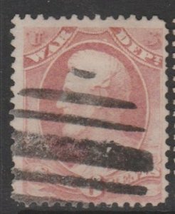 U.S. Scott #O86 Lincoln - Official War Dept. Stamp - Used Single