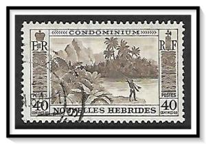 New Hebrides - French #104 River & Fisherman Used