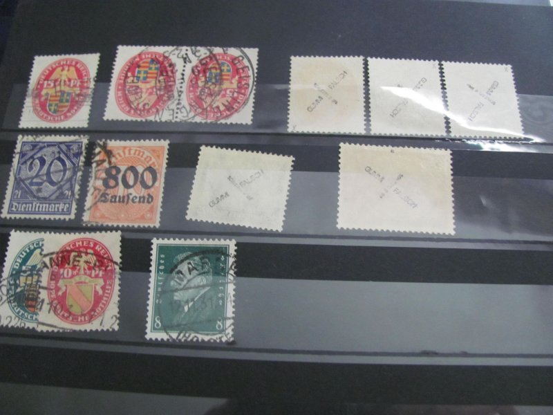 Germany 1920s-1930s USED AND STAMPED SCHLEGEL  FALSE CANCELS (140)