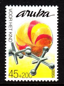 Aruba MNH Scott #B13 45c + 20c Jacks - Childrens' Toys