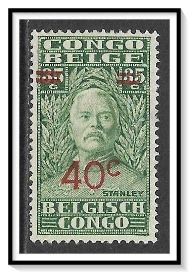 Belgian Congo #130 Sir Henry Stanley Surcharged NG