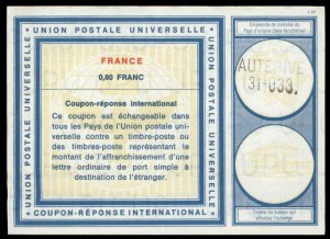 France International Reply Coupon IRC Post Office G99011
