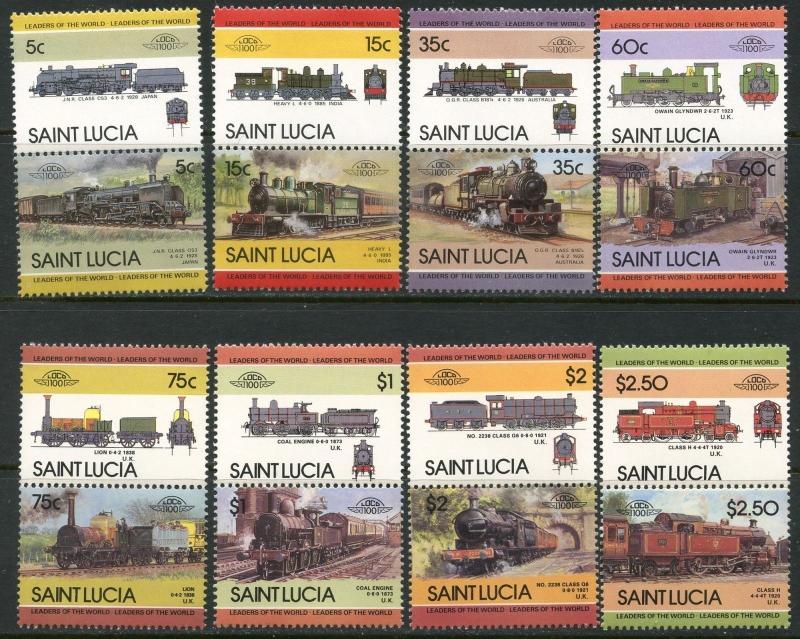 ST. LUCIA Sc#702-705//791-794 1984-85 Five Complete Sets OG Mint NH