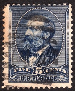 1888, US 5c, Garfield, Used, Sc 216