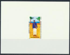 IVORY COAST DELUXE PROOF STAMP DAY 1987 POSTMAN OF 1918 ERA