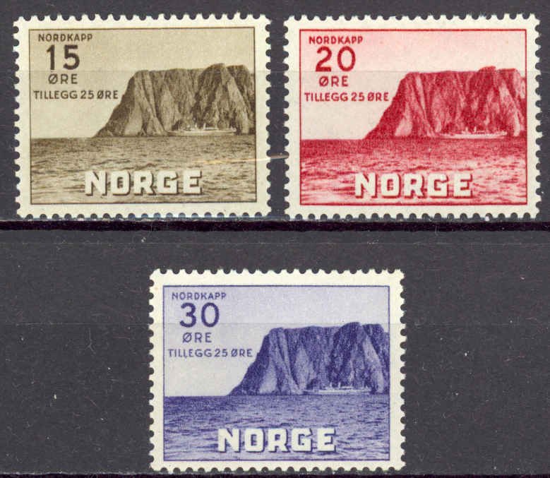 Norway Sc# B28-B30 MNH 1943 North Cape