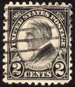 1923, US 2c, Harding, Used, Well-centered, Sc 612