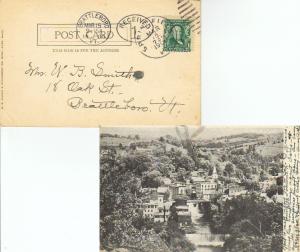 United States Vermont Springfield 1906 duplex  PPC ((Bird's Eye View of Sprin...