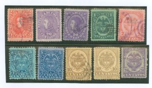 Colombia #133-134/141-144/144a Used Single (Complete Set)