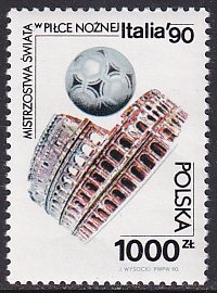 Poland 1990 Sc 2969 World Cup Soccer Championships Italy Stamp MNH