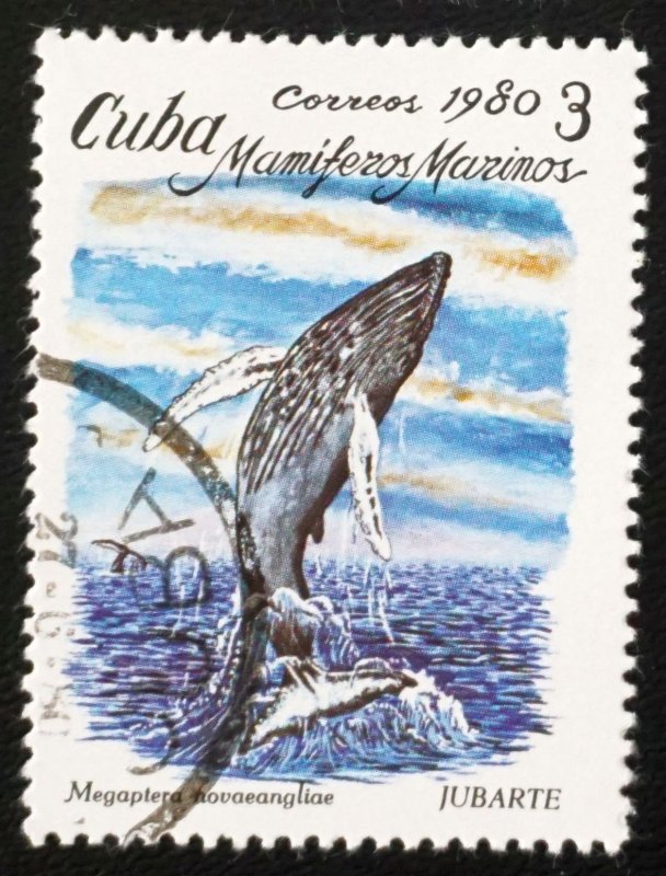 CUBA Sc# 2335 MARINE MAMMALS sea life ocean 3c 1980  used cto