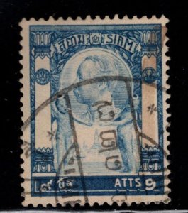 THAILAND Scott 101 used  stamp, slight discoloration at right.