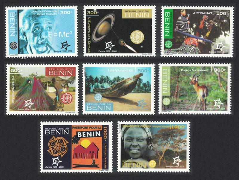 Benin Einstein Space Antelope Tourism Europa CEPT 8v