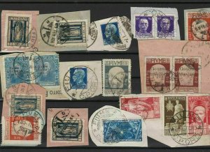 fiume and stamps cancelled on piece ref r10968 