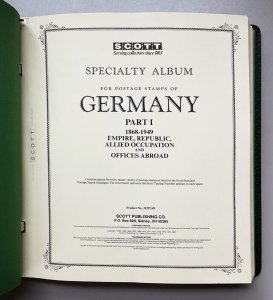 Germany & Colonies Used Scott Stamp Album (1868-1949), NO STAMPS