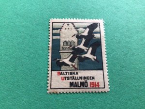 Baltic Exhibition Malmo 1914  poster cinderella stamps A15100