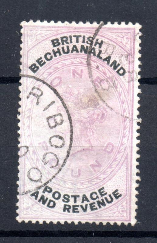 British Bechuanaland 1887 QV £1 CDS used very scarce! WS6777