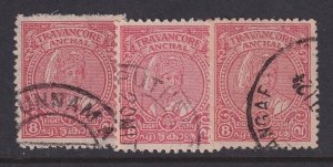 Travancore (India States), Scott 48-48b (SG 76-76b), used