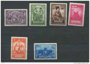 Union of Transylvania and Romania 1929 Sc 346-351  Mi 346-351 MH   Cv 30 euro