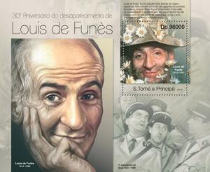 SAO TOME E PRINCIPE 2013 SHEET LOUIS DE FUNES CINEMA ACTORS st13118b