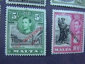 MALTA # 208-222-MINT/HINGED-COMPLETE SET---GOEVI---1948-53