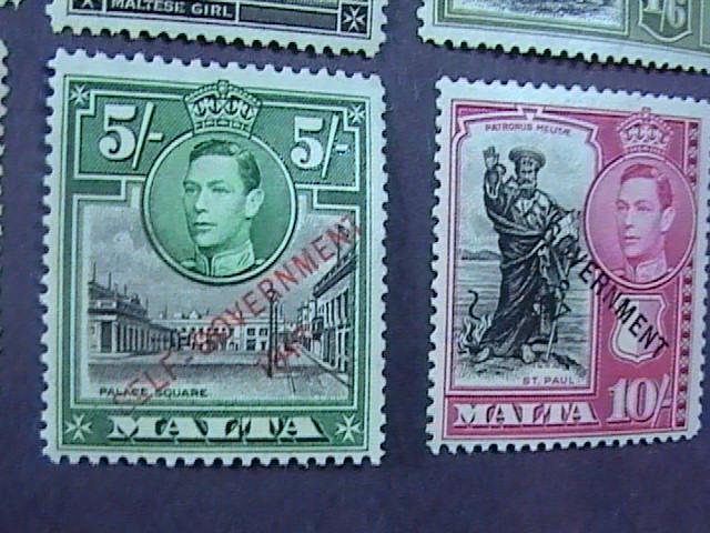 MALTA # 208-222-MINT/HINGED-COMPLETE SET---GOEVI---1948-53