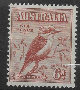 AUSTRALIA SG146 1932 6d RED-BROWN KOOKABURRA MTD MINT