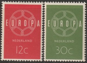 Netherlands 1959 Sc 379-80 set MNH**