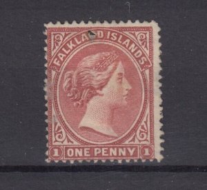 Falkland Islands QV 1878 1d Claret No Wmk SG1 MNG BP9374