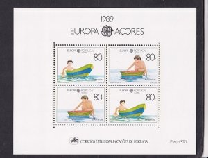 Portugal  Azores   #382   1989   MNH  Europa  sheet  children`s toys