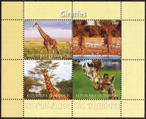 Djibouti 2011 Animals Giraffes (1) MNH Cinderella !