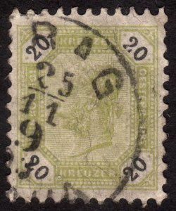 1891, Austria 20h, Used, Sc 66