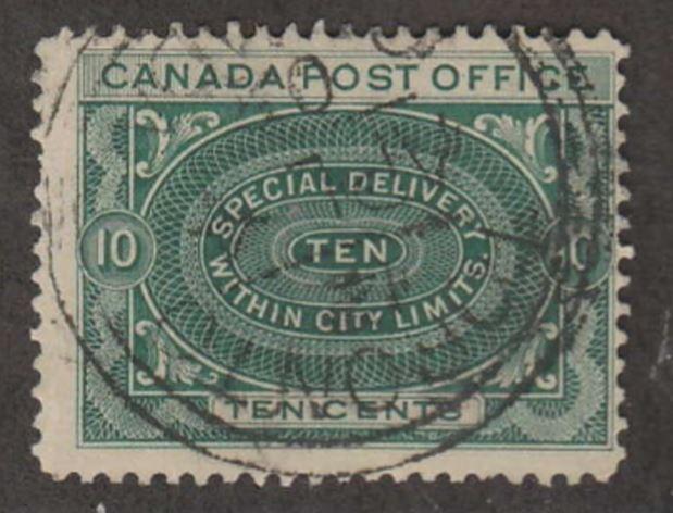 Canada Scott #E1 Special Delivery Stamp - Used Single