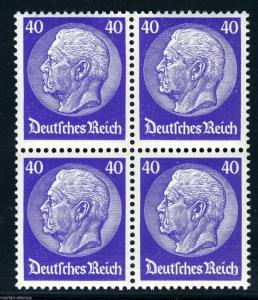 GERMANY DEUTSCHES REICH  HINDENBERG BLOCK SCOTT#396 MICHEL#472  MINT NH