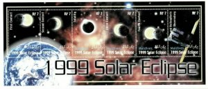 Maldives MNH S/S Solar Eclipse Space 1999 6 Stamps