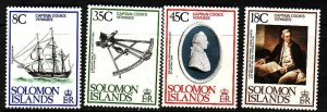 Solomon Is.-Sc#381-4- id9-unused NH set-Ships-Capt. Cook-1979-