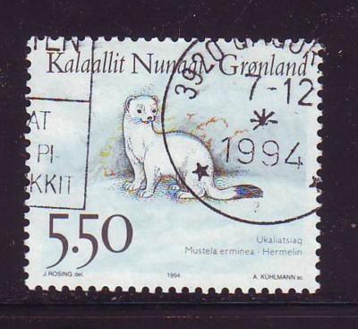 Greenland Sc 270 1994 5.5 kr ermine stamp used