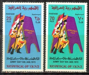 Iraq 1972 Military Army Day Flags set of 2 MNH