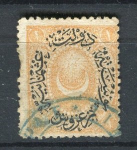 TURKEY; 1876 classic Duloz Optd. issue fine used SHADE OF 1Pi. value