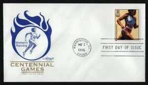 #3068c 32c Women's Running, Artmaster FDC **ANY 5=FREE SHIPPING**