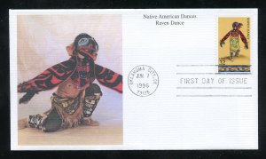 US 3075 American Indian Dances - Raven UA Mystic cachet FDC