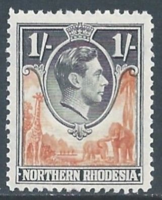 Northern Rhodesia #40 NH 1sh King George VI Defin.