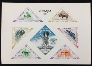 Lundy 1961 Europa Horses MNH (60 Items) EP288
