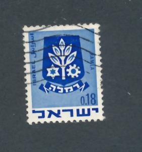 Israel 1969 Scott 389a used - 18a, Arms of Ramla