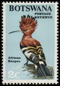 Botswana 20 - Mint-H - 2c African Hoopoe (1967) (cv $0.70)